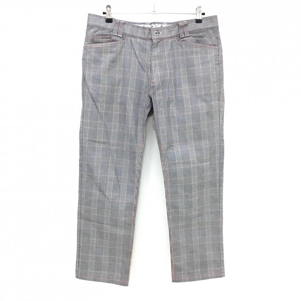アシュワース パンツ グレー×レッド グレンチェック柄 バックロゴ メンズ 91 ゴルフウェア ASHWORTH