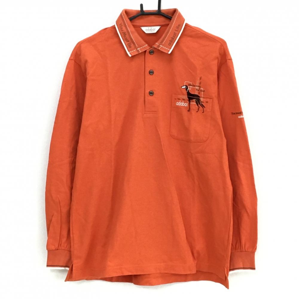 新品　adabat長袖ポロシャツ サイズ48 コットン100% 新品 adabat長袖ポロシャツ サイズ48 コットン100%