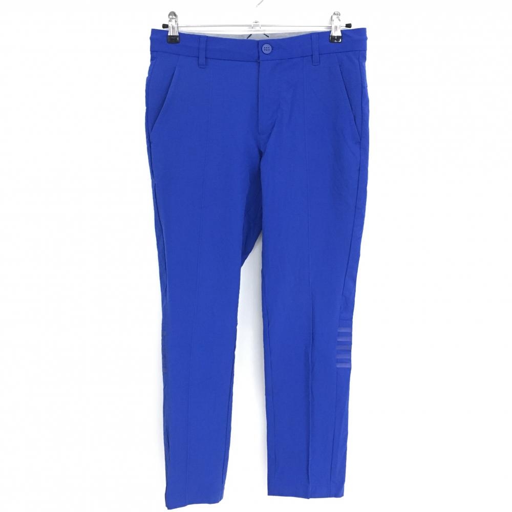 【美品】アディダス パンツ ブルー 織生地 膝ライン メンズ M ゴルフウェア adidas