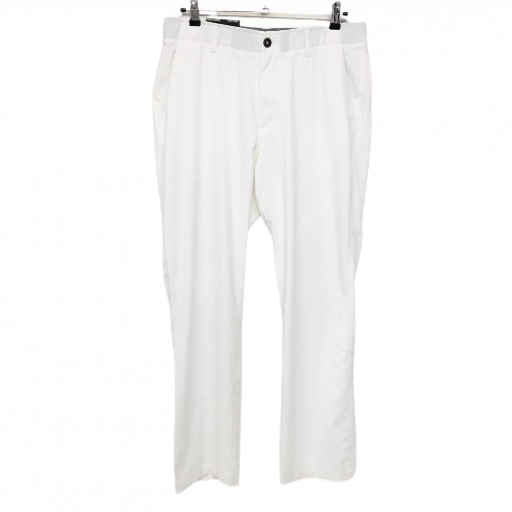 【新品】アンダーアーマー パンツ 白 ロゴ白 ストレッチ メンズ 34/34 ゴルフウェア UNDER ARMOUR