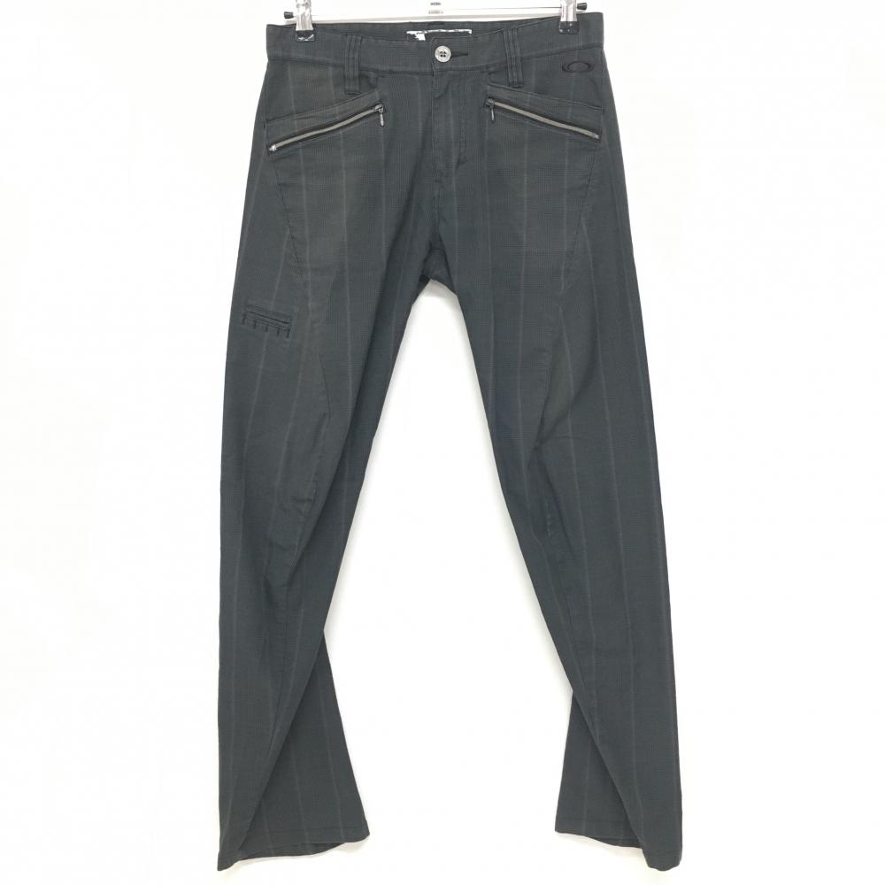 オークリー パンツ ダークグレー グレンチェック ティー装着可 メンズ 32 ゴルフウェア Oakley