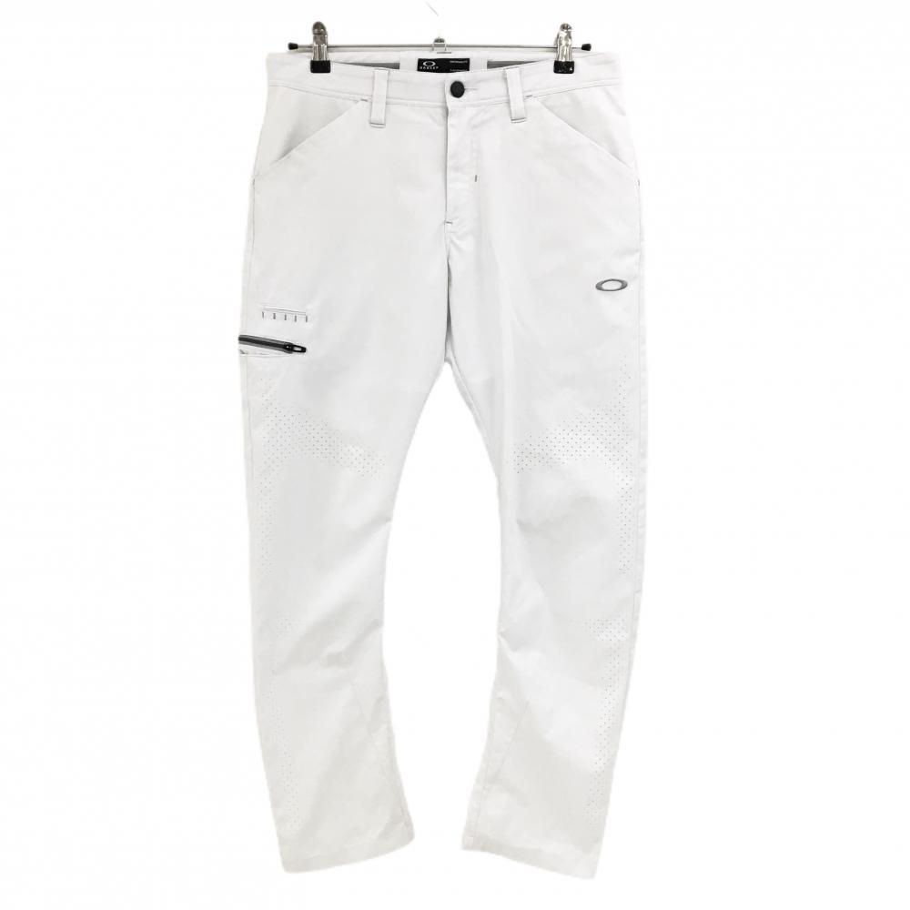 オークリー カーゴパンツ 白 一部メッシュ調 上部裏地付 メンズ 32 ゴルフウェア Oakley