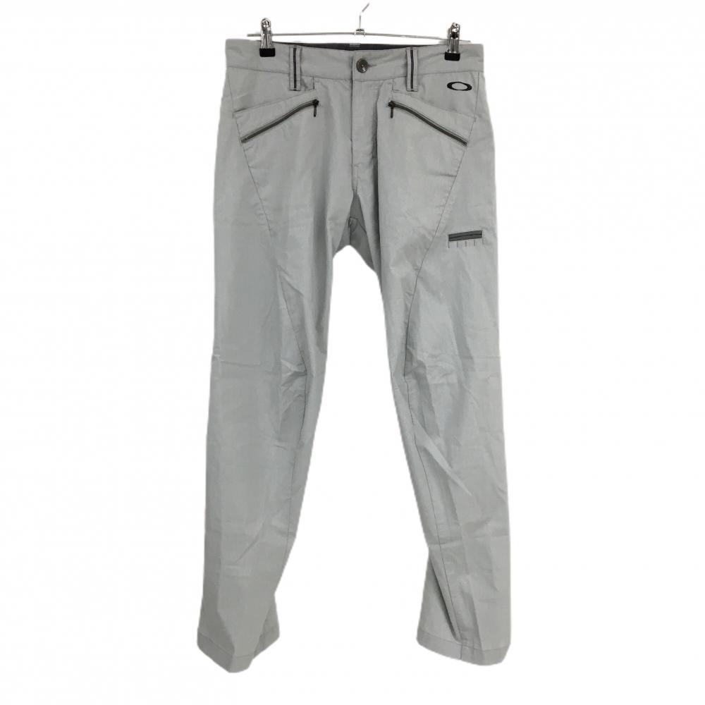 オークリー パンツ ライトグレー ストライプ織生地 複数ポケット  メンズ 32 ゴルフウェア Oakley