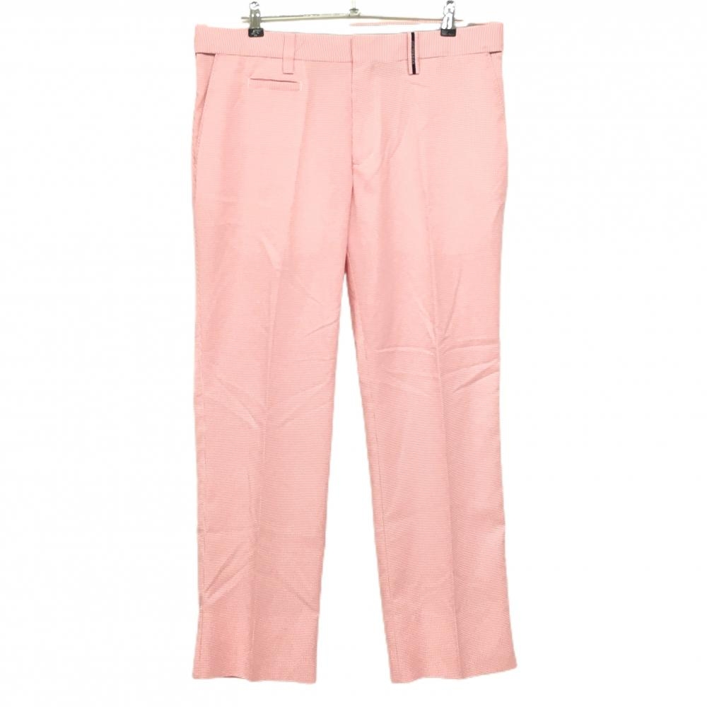 【美品】カッターアンドバック パンツ ピンク×白 チェック ストレッチ  メンズ 88 ゴルフウェア CUTTER＆BUCK