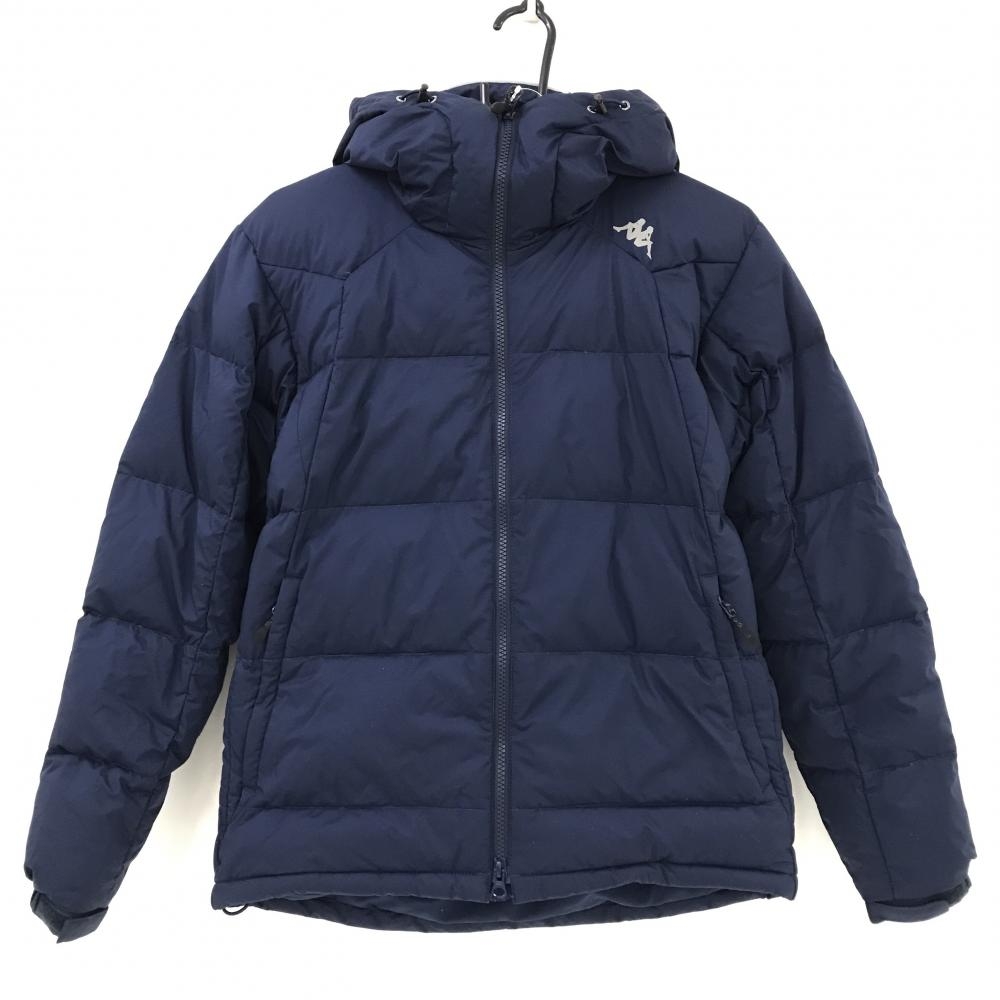 【新品】カッパ ダウンジャケット ネイビー ダブルジップ 裾ドローコード SMARTEC メンズ S ゴルフウェア Kappa