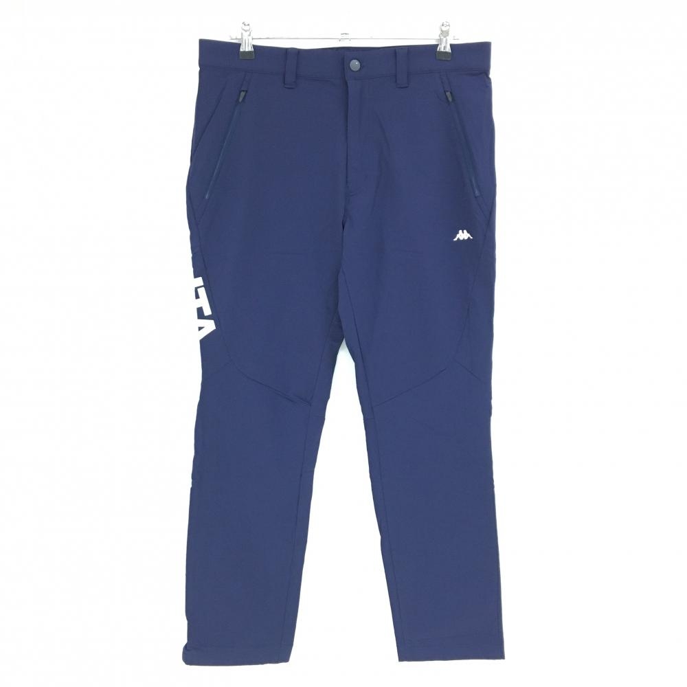 カッパ パンツ ネイビー×白 ジップポケット ストレッチ  メンズ XL ゴルフウェア Kappa