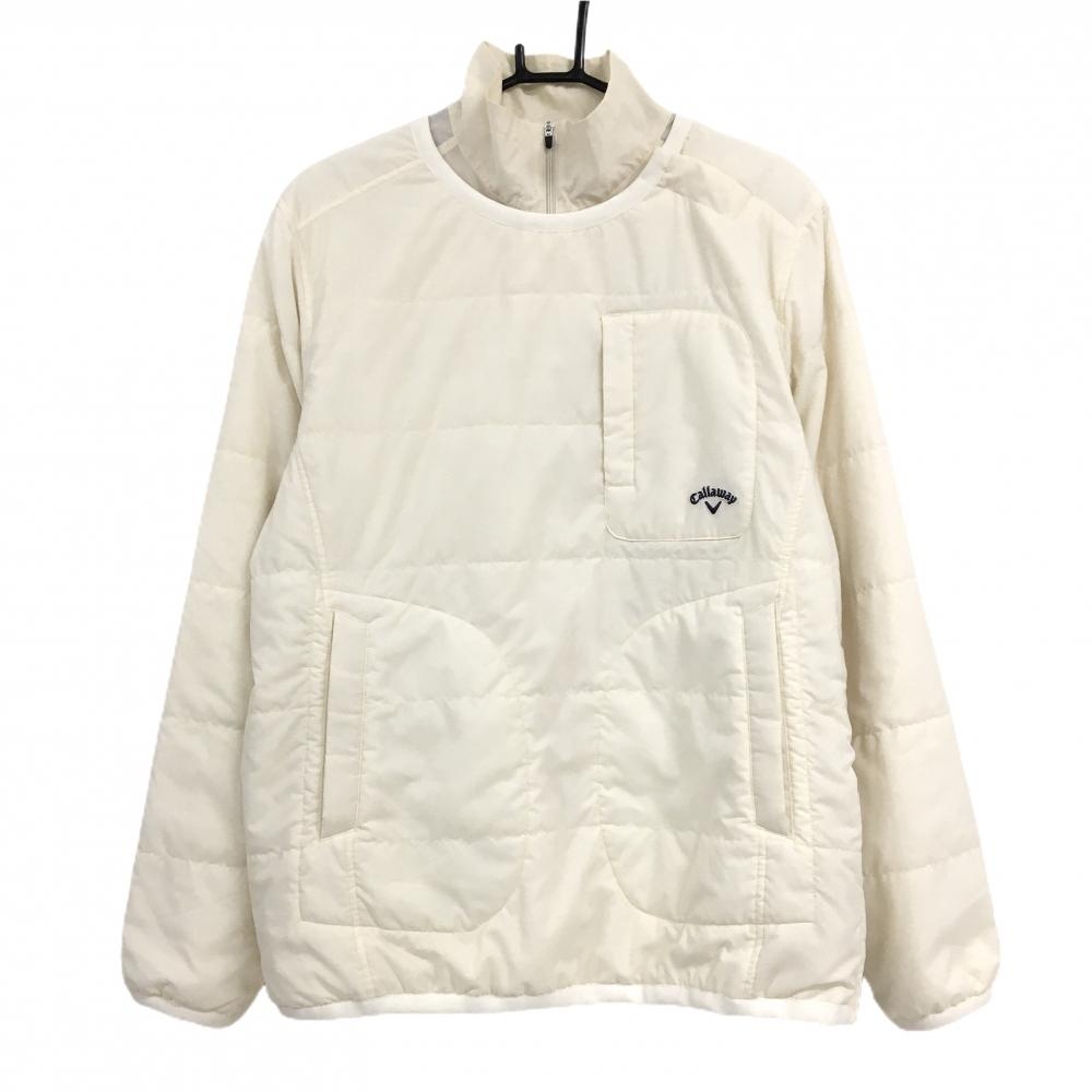 【超美品】キャロウェイ レッドレーベル 中綿3WAYスニード アイボリー インナー着脱可  メンズ L ゴルフウェア Callaway