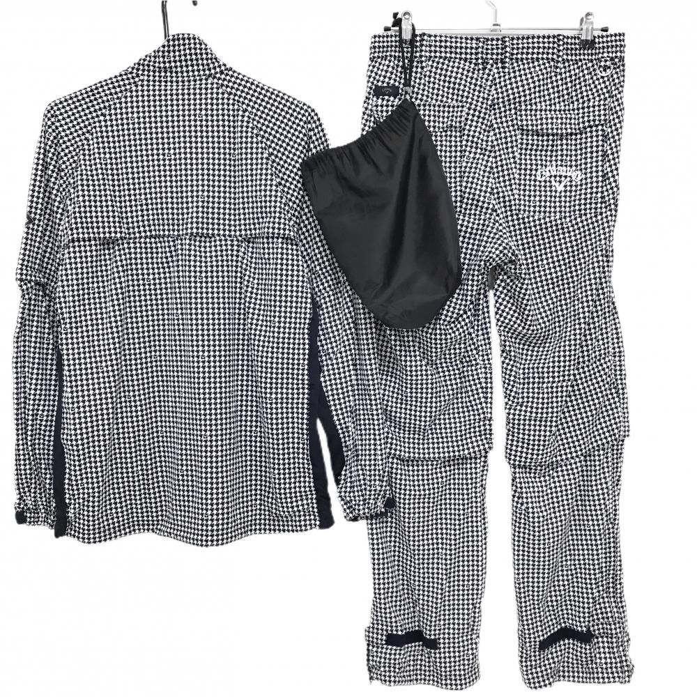 美品】キャロウェイ レインウェア(2WAYジャケット×パンツ) 白×ネイビー