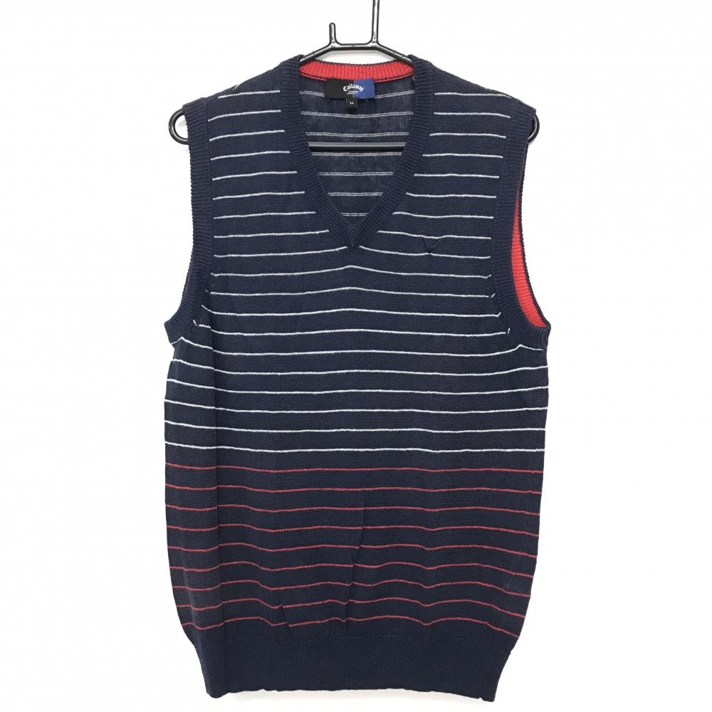 新品】アルチビオ ニットベスト レッド×ネイビー 凹凸生地 コットン90