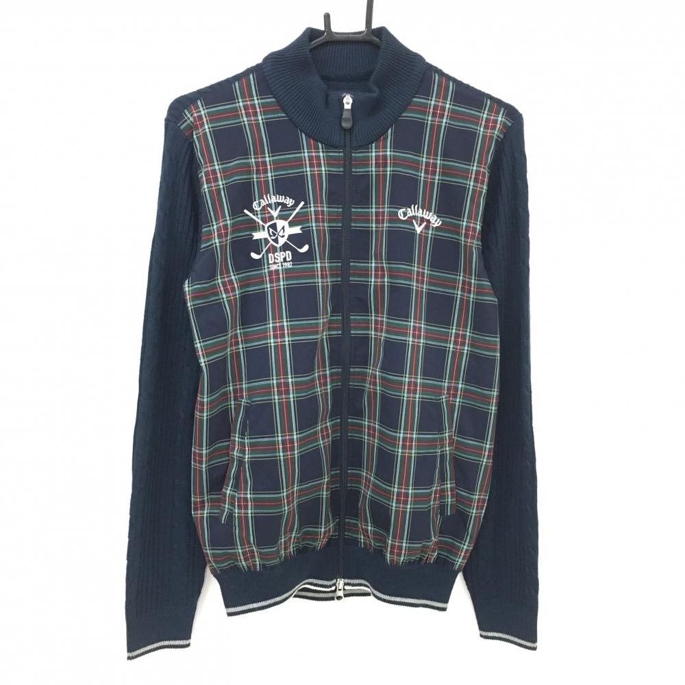 Callaway ジップアップメンズセーター LL ネイビー