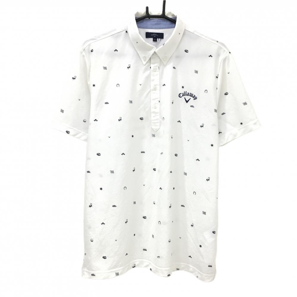 美品 キャロウェイ ベスト ボア ジップ フード付き 花柄 ゴルフ 美品