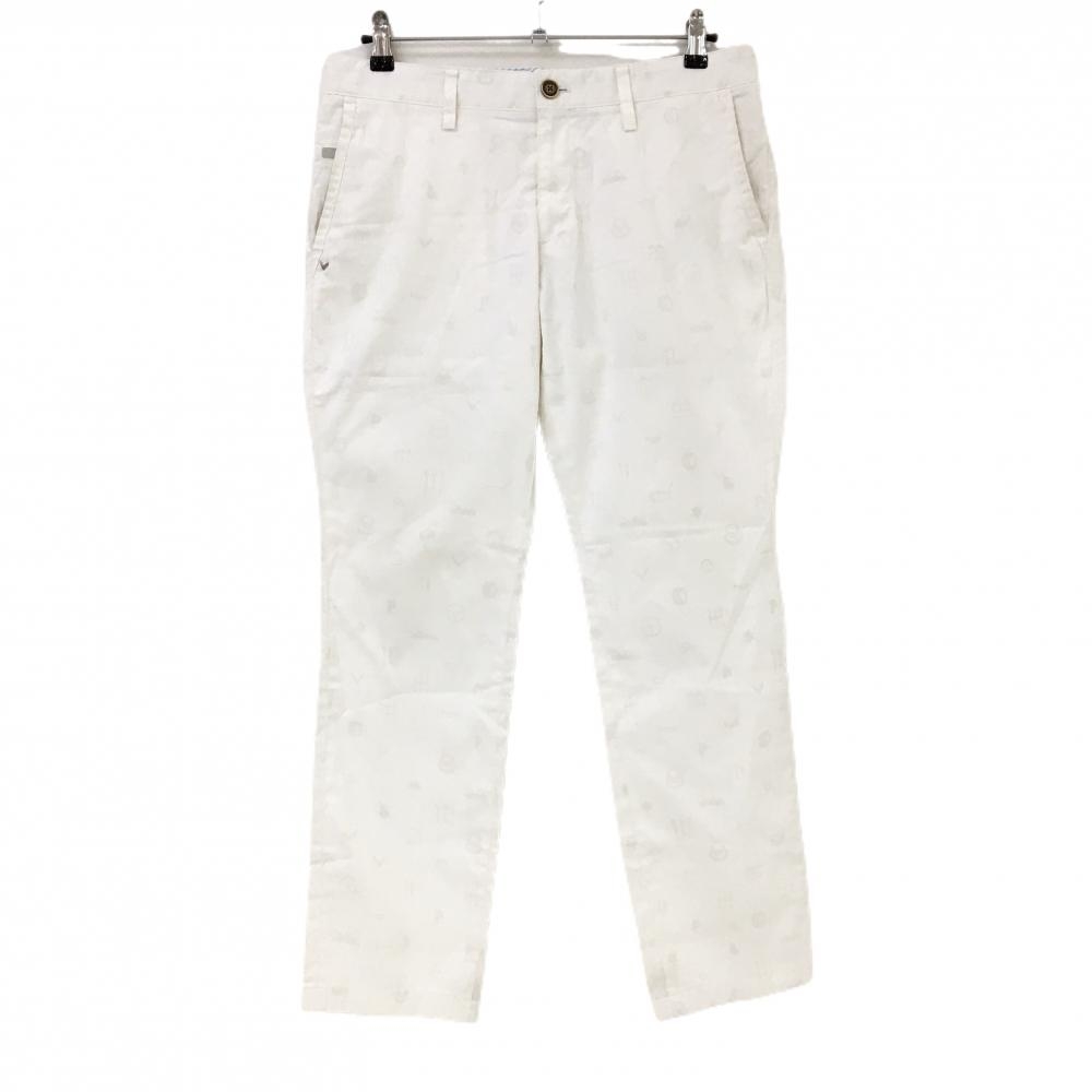 キャロウェイ パンツ 白 総柄 ロゴ メンズ L ゴルフウェア Callaway