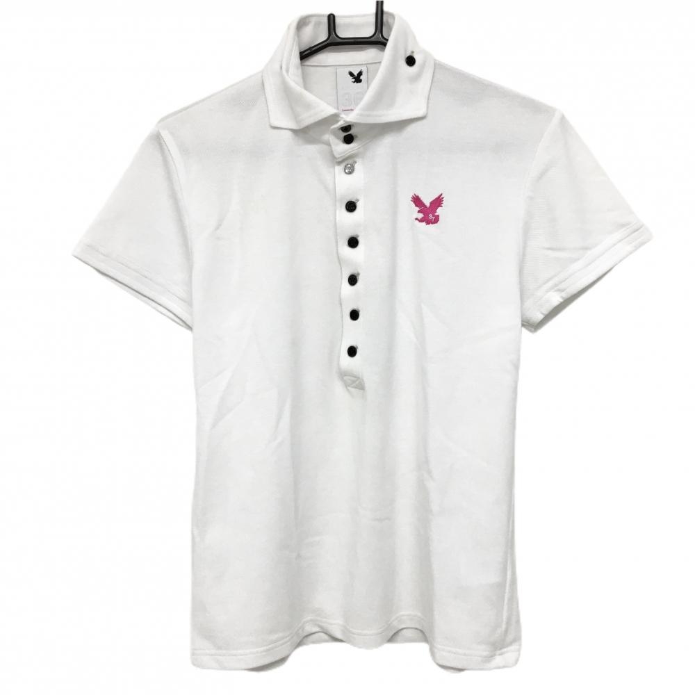 Samantha Thavasa - Samantha Thavasa ゴルフウェア ポロシャツ ピンク グレー ホワイト/灰色 白 レディース ブランド 洋服 シンプル 半袖 襟つき スポーツ 可愛い ボーダー 【中古】 松前R56号店 Samantha Thavasa - Samantha Thavasa ゴルフウェア ポロシャツ