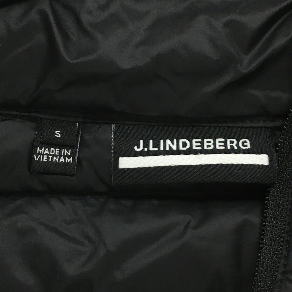 超美品】ジェイリンドバーグ ダウンベスト 黒×白 ロゴプリント メンズ