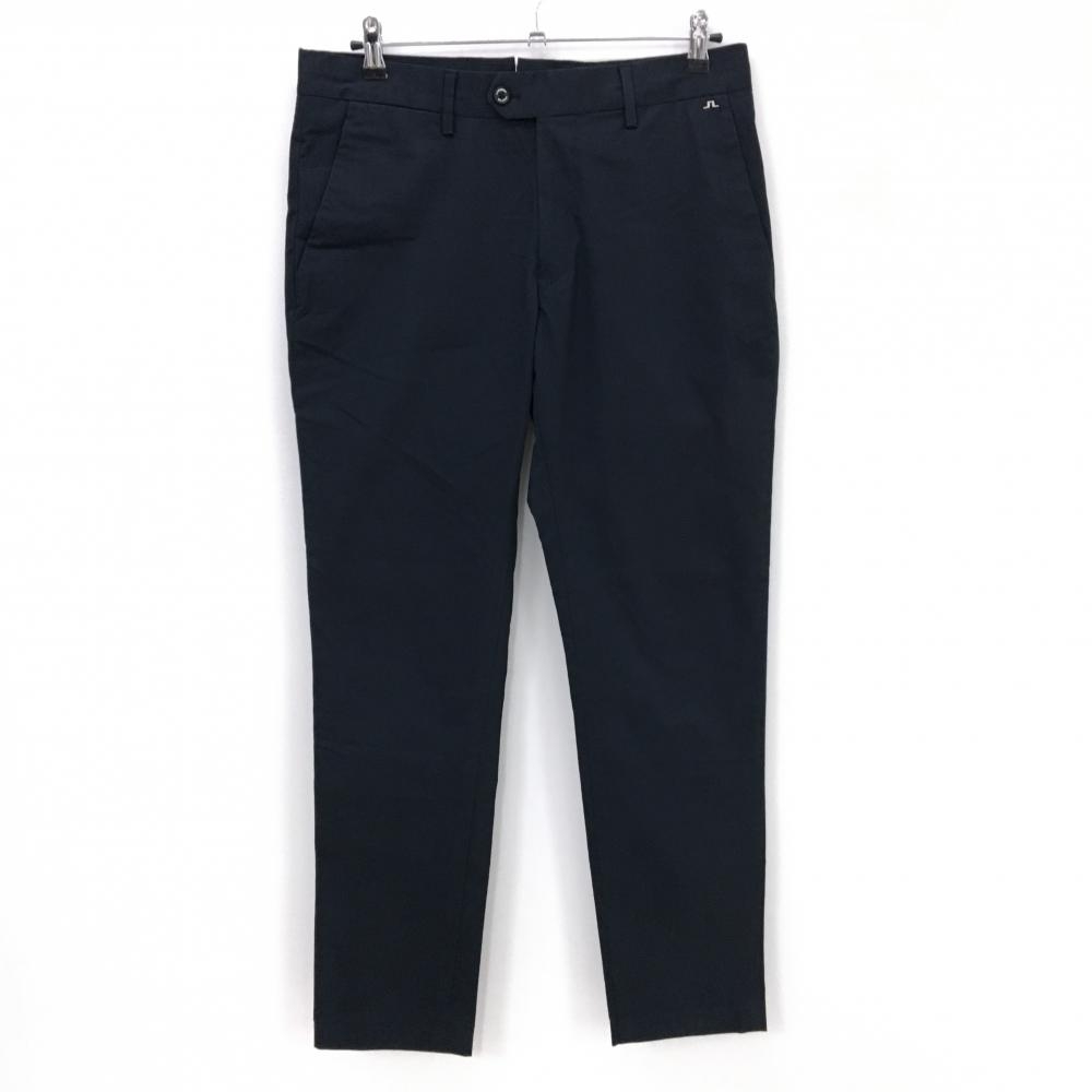 【美品】ジェイリンドバーグ パンツ 黒 無地 メンズ 31/34 ゴルフウェア J．LINDEBERG
