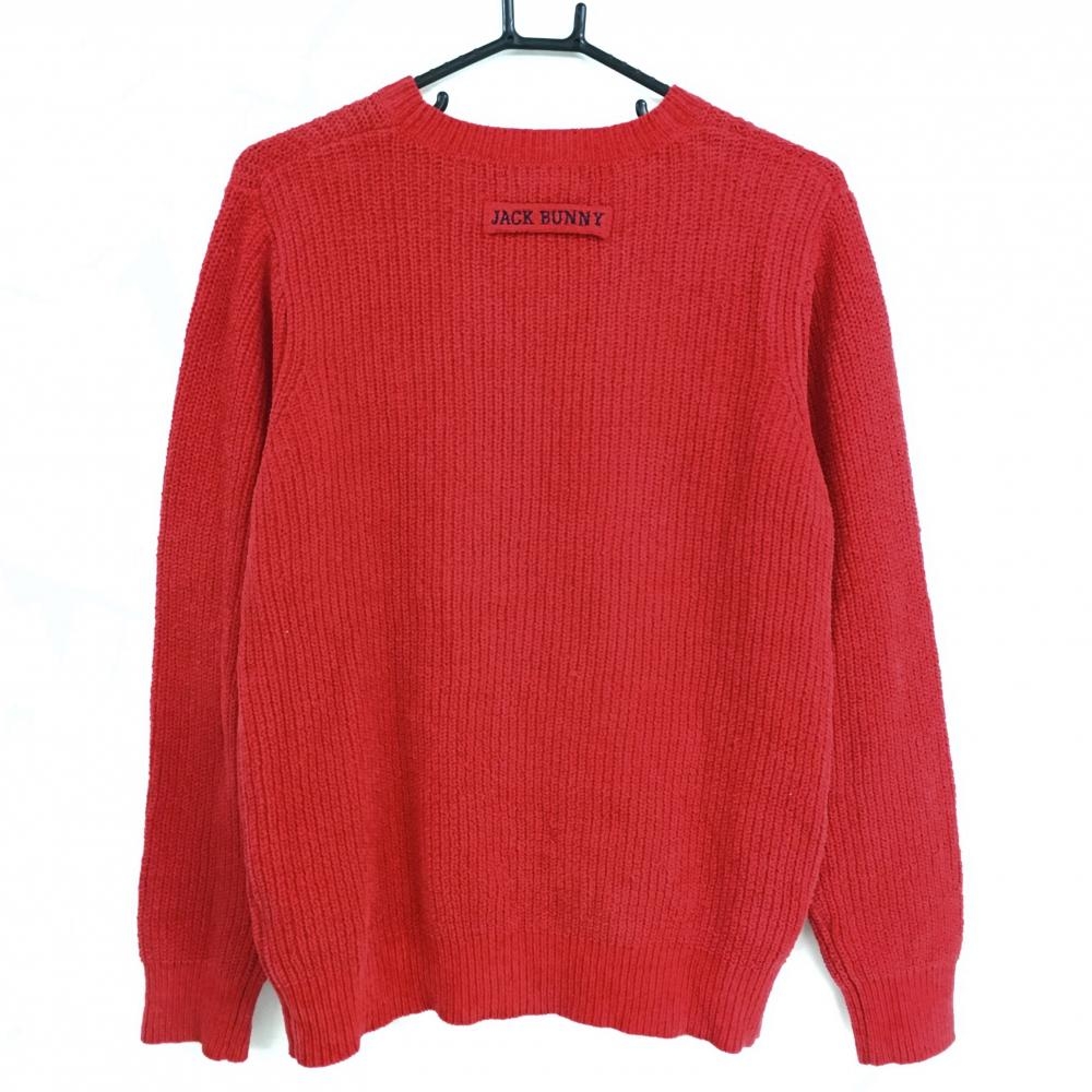 ジャックバニー セーター レッド 複数ワッペン コットン混 メンズ 4(M