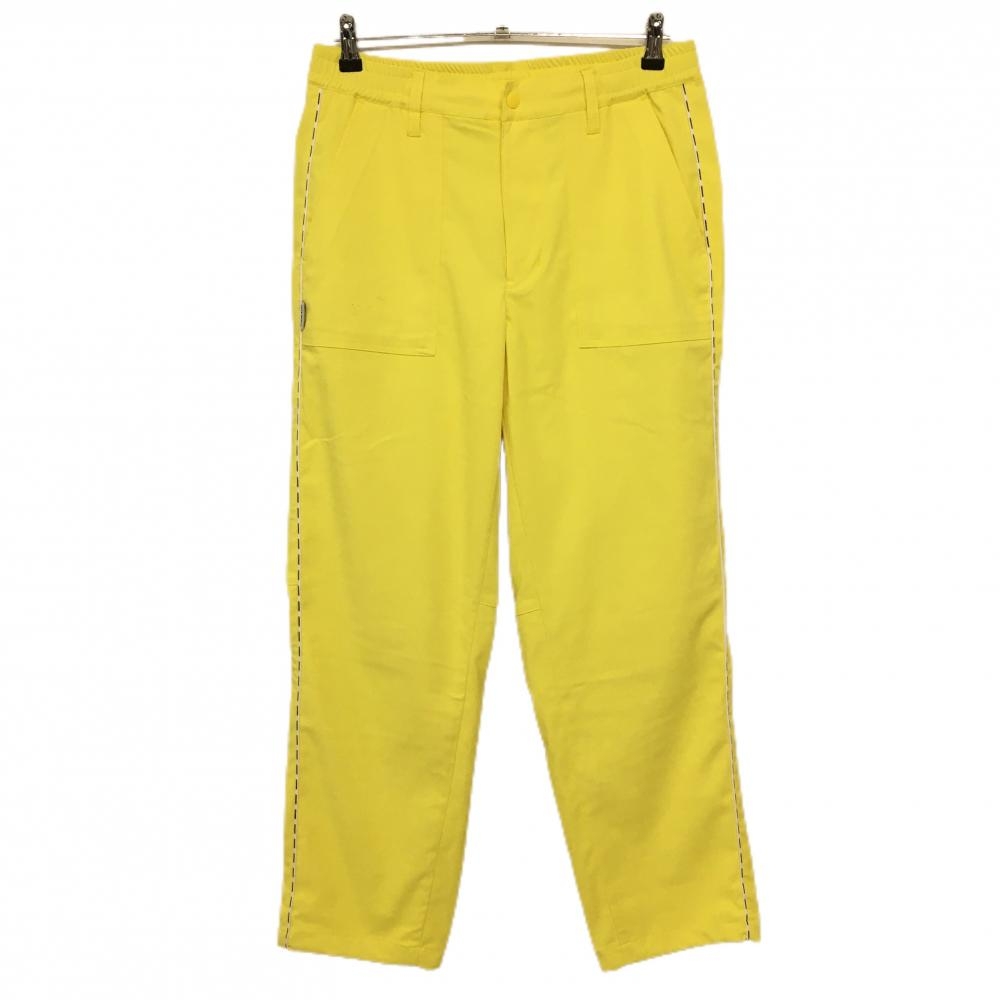 ジャックバニー パンツ イエロー×白 パイピンクライン 裾ドローコード メンズ 5(L) ゴルフウェア 2024年モデル Jack Bunny 画像