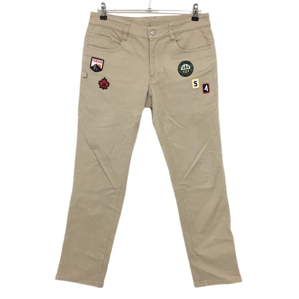 ジャックバニー パンツ ベージュ 複数ワッペン メンズ 3(S) ゴルフウェア Jack Bunny