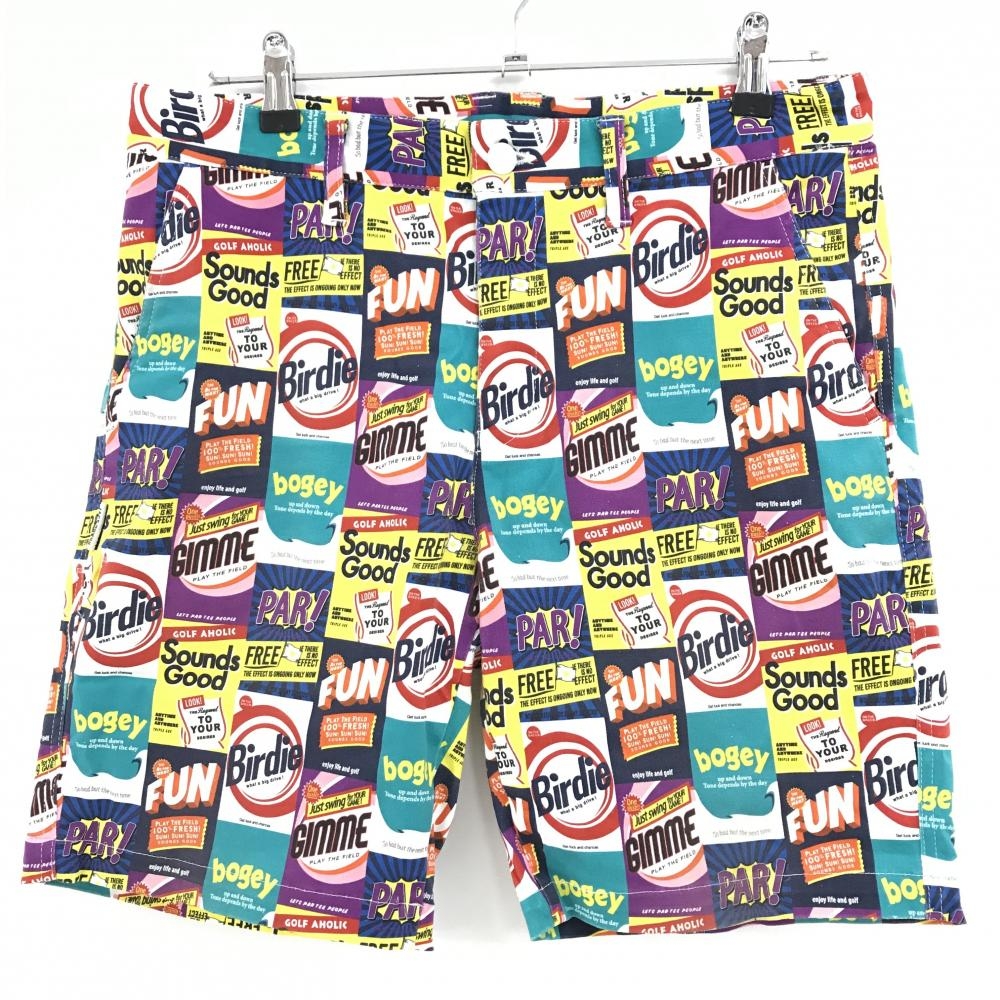 ジャックバニー ハーフパンツ マルチカラー 総柄 バックロゴ メンズ 5(L) ゴルフウェア Jack Bunny