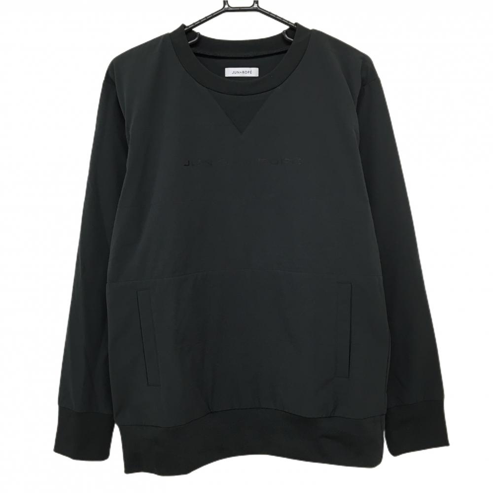 【超美品】ジュンアンドロペ スニード 黒系 フロントロゴ ブルゾン メンズ M ゴルフウェア JUN＆ROPE