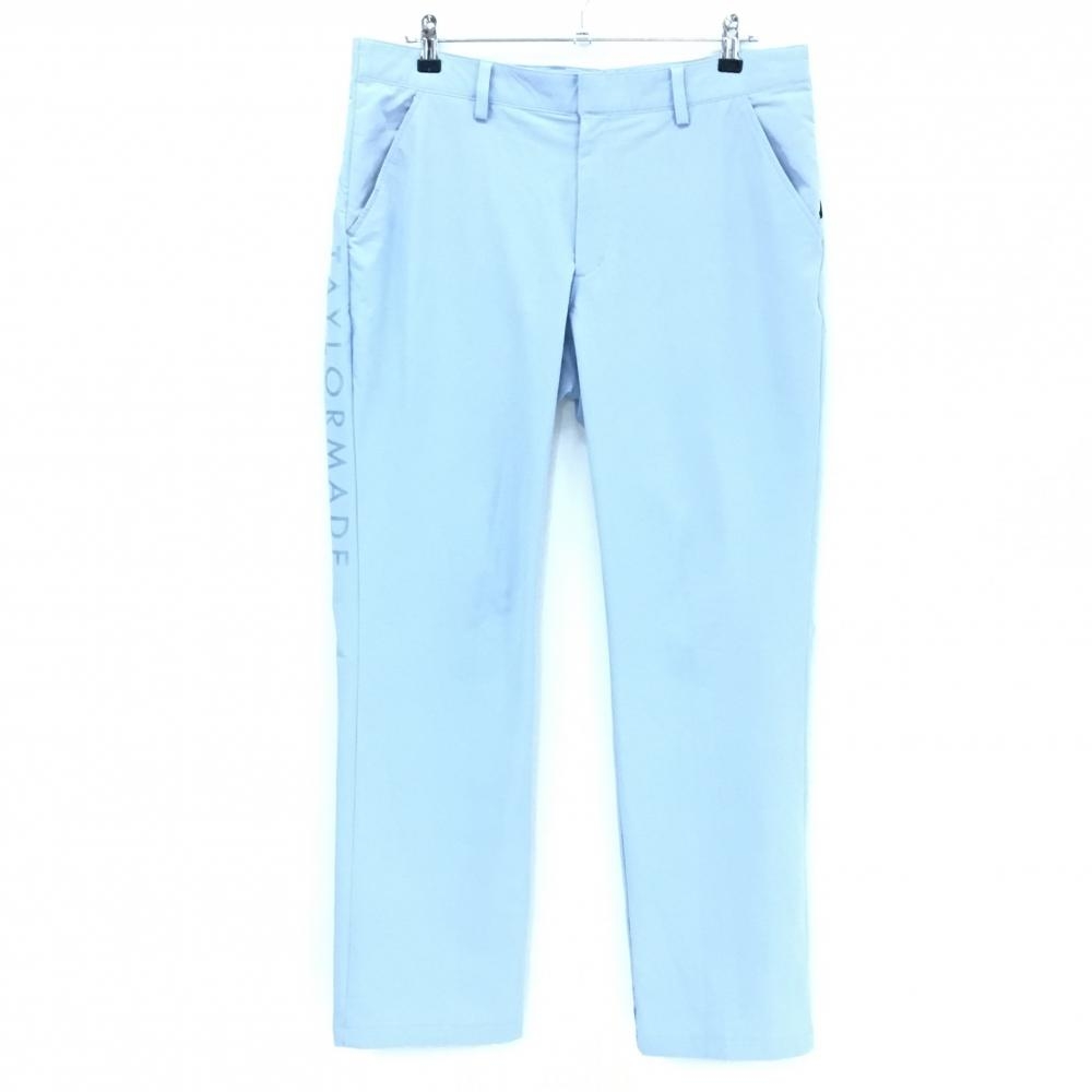 テーラーメイド パンツ ライトブルー×黒 サイドロゴプリント メンズ XO ゴルフウェア TaylorMade