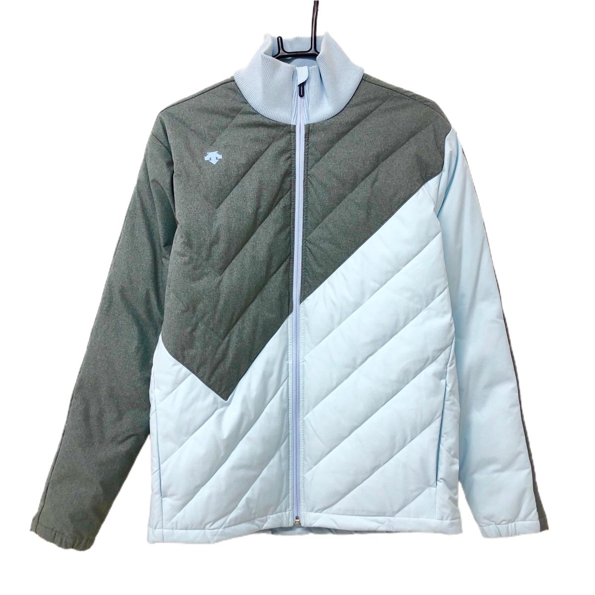 新品】デサントゴルフ ダウンジャケット ライトブルー×グレー バイ