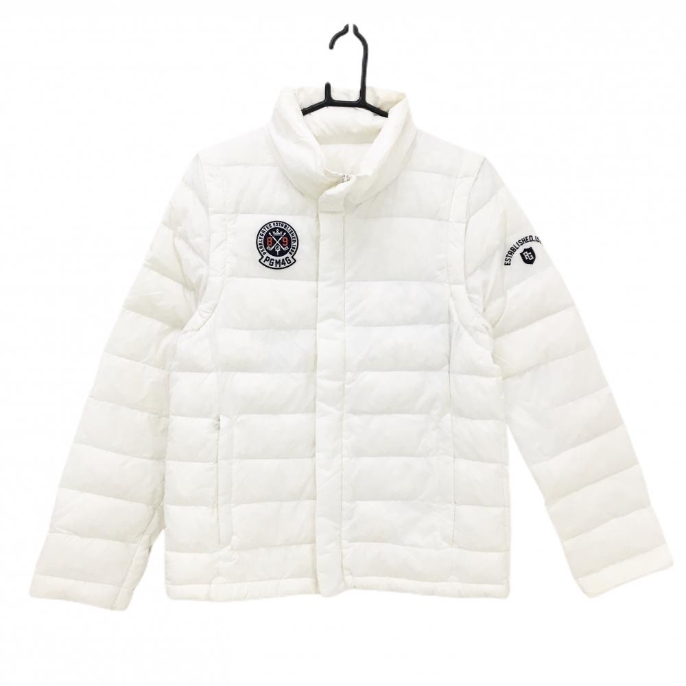 パーリーゲイツ 2WAYダウンジャケット 白 袖着脱可 ダウン72％ 収納袋