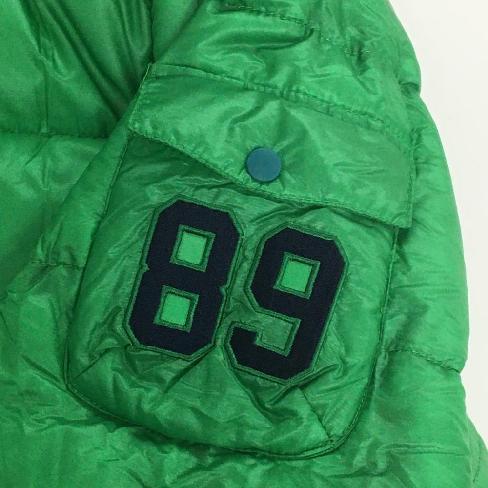 美品】パーリーゲイツ 2WAYダウンジャケット グリーン 袖着脱可 メンズ