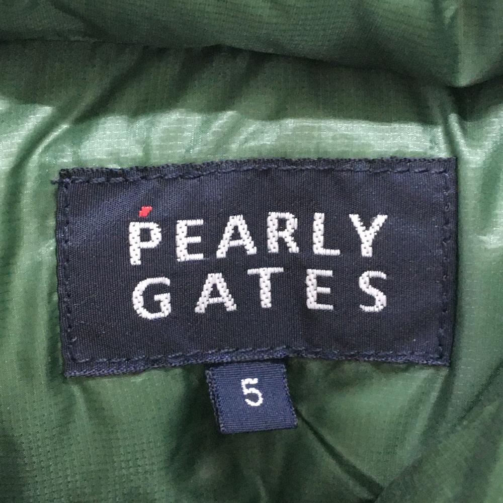 美品】パーリーゲイツ 2WAYダウンジャケット グリーン 袖着脱可 メンズ