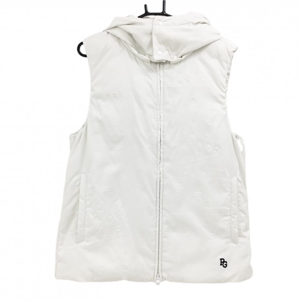 GATES PEARLY ロゴ入りホワイトダウンベスト