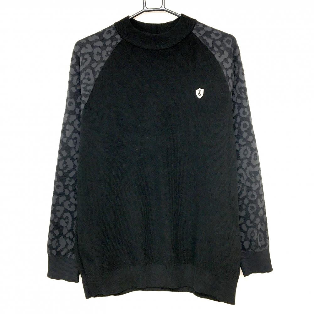 【美品】パーリーゲイツ　ニット　黒　ブラック　濃紺　5 L ウール素材 美品】パーリーゲイツ ニット 黒 ブラック 濃紺 5 L ウール素材