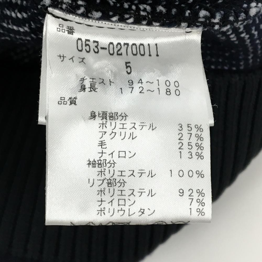 パーリーゲイツ　セーター　星条旗 超美品】パーリーゲイツ セーター 白×黒 身頃星条旗柄 ニット ウール混