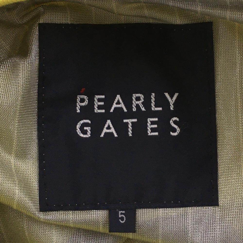 パーリーゲイツ ツインスニード イエロー ロゴ地模様 ロゴネイビー