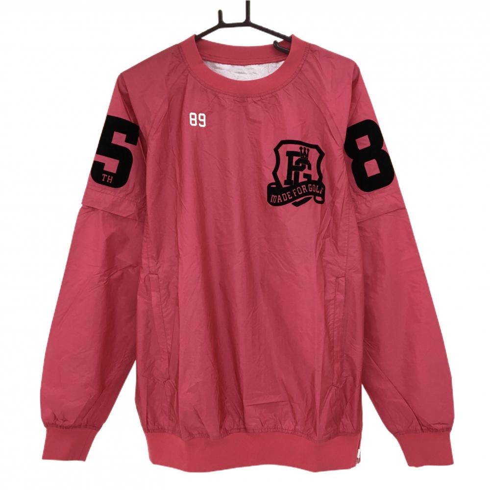 【美品】パーリーゲイツ 2WAYスニード レッド ナイロン 袖着脱可 薄手 ブルゾン メンズ 5(L) ゴルフウェア PEARLY GATES