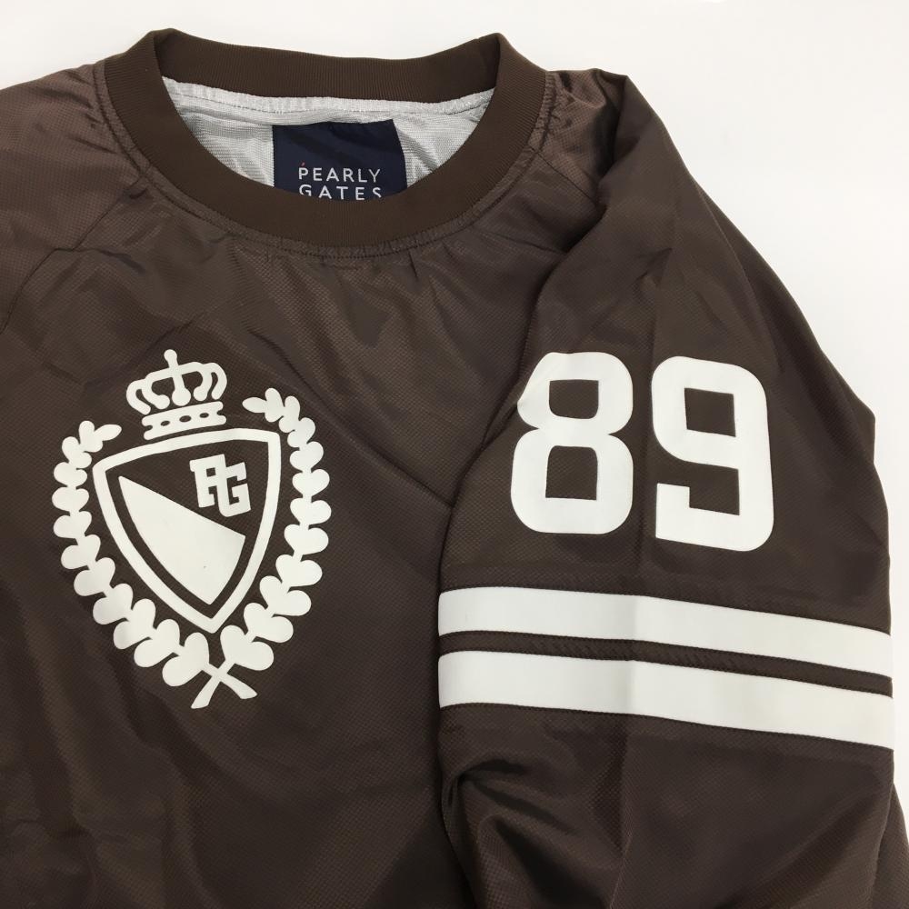 極美品　パーリーゲイツ　蓄熱裏地　ナイロン　スニード　ロゴ　キャメル　ブラウン パーリーゲイツ 蓄熱裏地 ナイロン スニード ロゴ キャメル ブラウン L