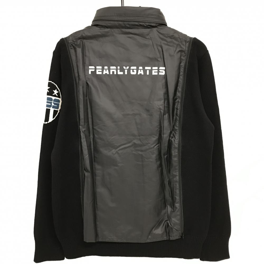 パーリーゲイツ 2WAYニットブルゾン 黒 ハイネックセーター