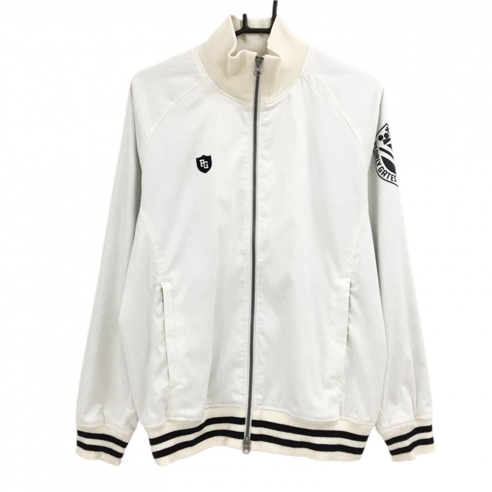 超美品】パーリーゲイツ ブルゾン 白×アイボリー 蓄熱裏地 裏地ニコ