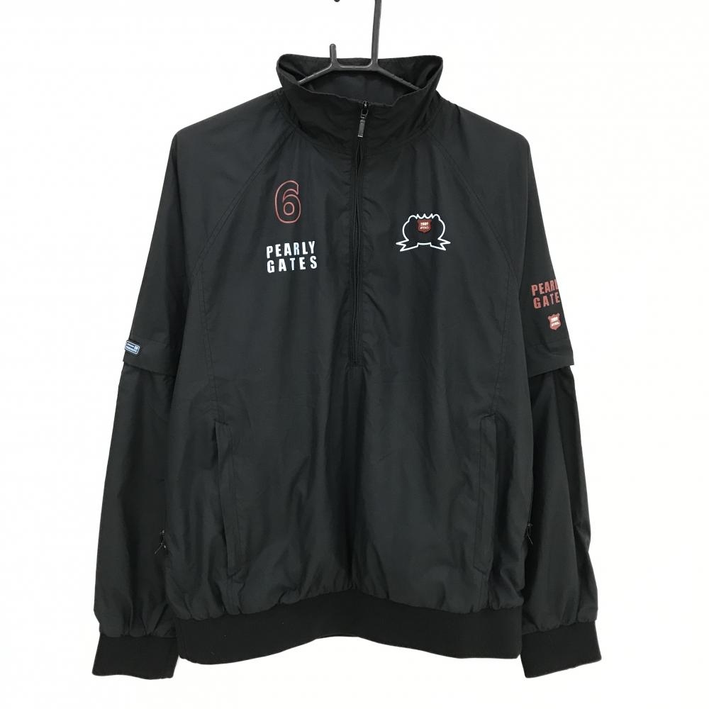 美品】パーリーゲイツ 2WAYブルゾン 黒 蓄熱裏地 袖着脱可ジャケット