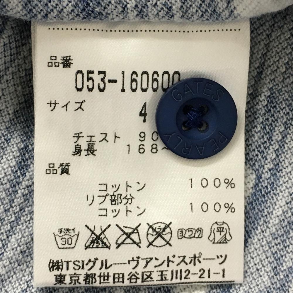 パーリーゲイツミニワッフル サーマル水彩ヤシ柄 半袖ポロ　サイズ1 ワッフルメッシュ 半袖ポロシャツ(半袖シャツ・ポロシャツ