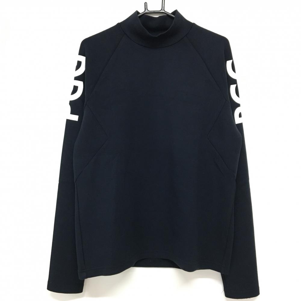 パーリーゲイツ 長袖ハイネックシャツ 白×ダークネイビー ボーダー 25