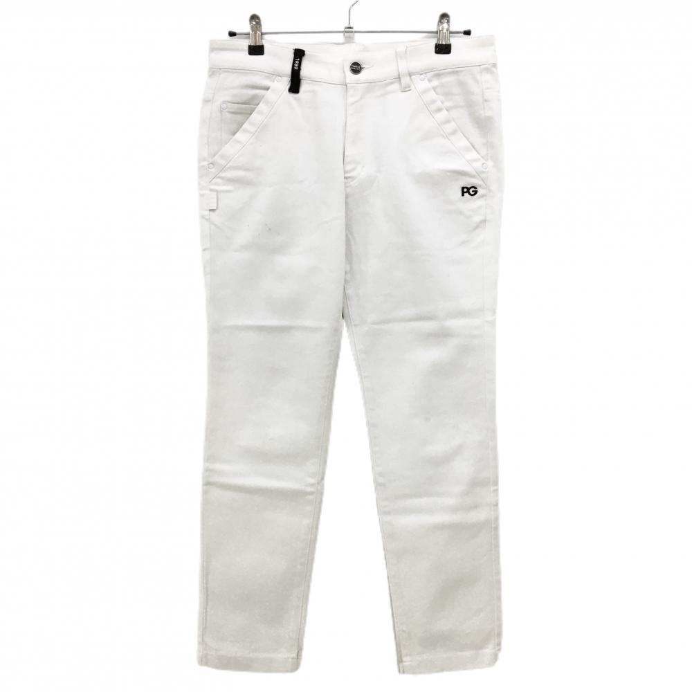 パーリーゲイツ パンツ 白 ロゴ刺しゅう ストレッチ メンズ 4(M) ゴルフウェア PEARLY GATES 画像