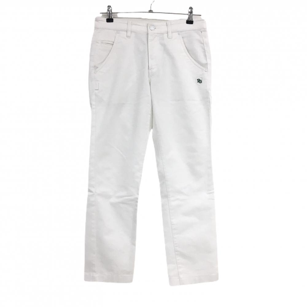 パーリーゲイツ パンツ 白 ロゴグリーン  メンズ 3(S) ゴルフウェア PEARLY GATES