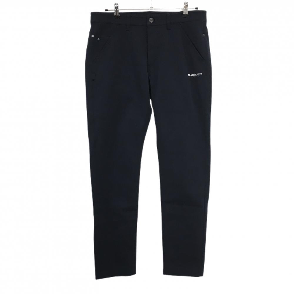 中古 美品 サイズ6 パーリーゲイツ ゴルフパンツ ワッペン ブラック パーリーゲイツ パンツ ネイビー ロゴ刺しゅう メンズ 6(XL) ゴルフ
