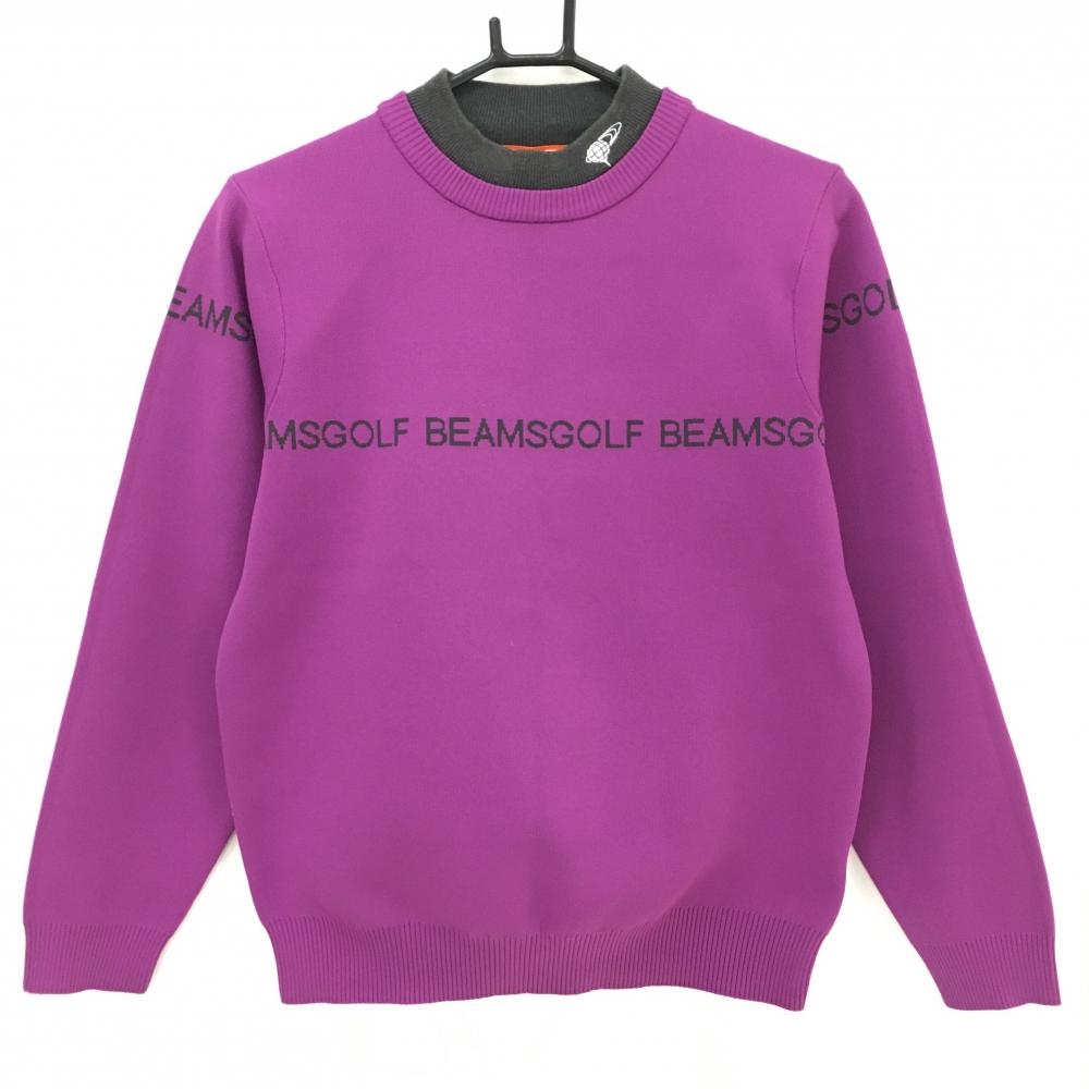 新品未使用❗️MOCO モコ　50 Vネック　ニットセーター　ゴルフ　グレー もちふわニット かすり花柄ハイネックセーター