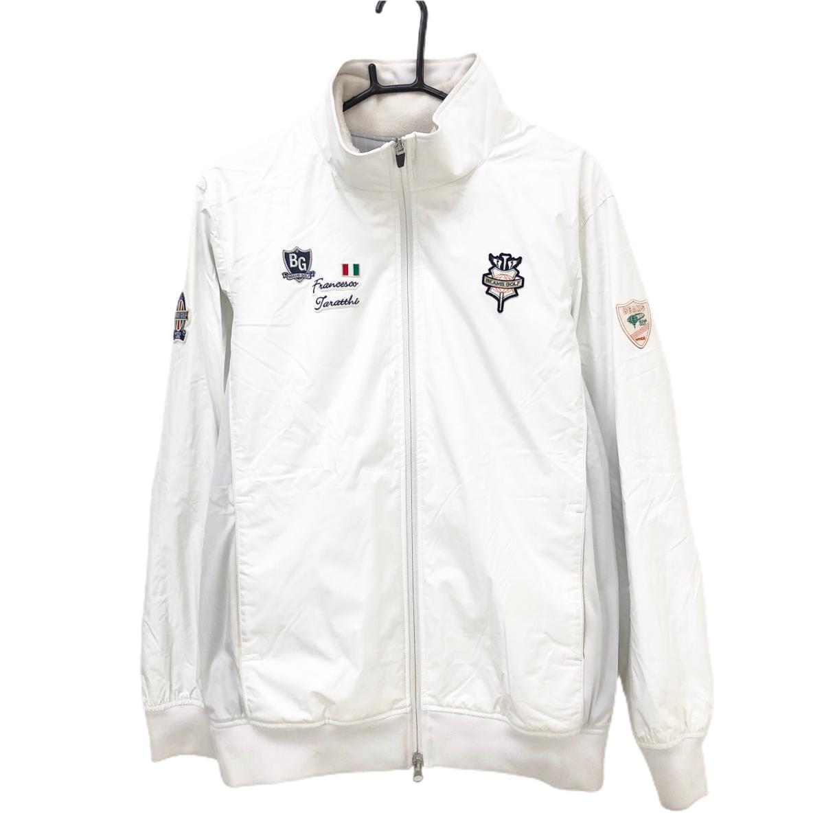 ビームスゴルフ ライナー付ジャケット 白 フリースベスト 蓄熱裏地 メンズ L ゴルフウェア BEAMS GOLF