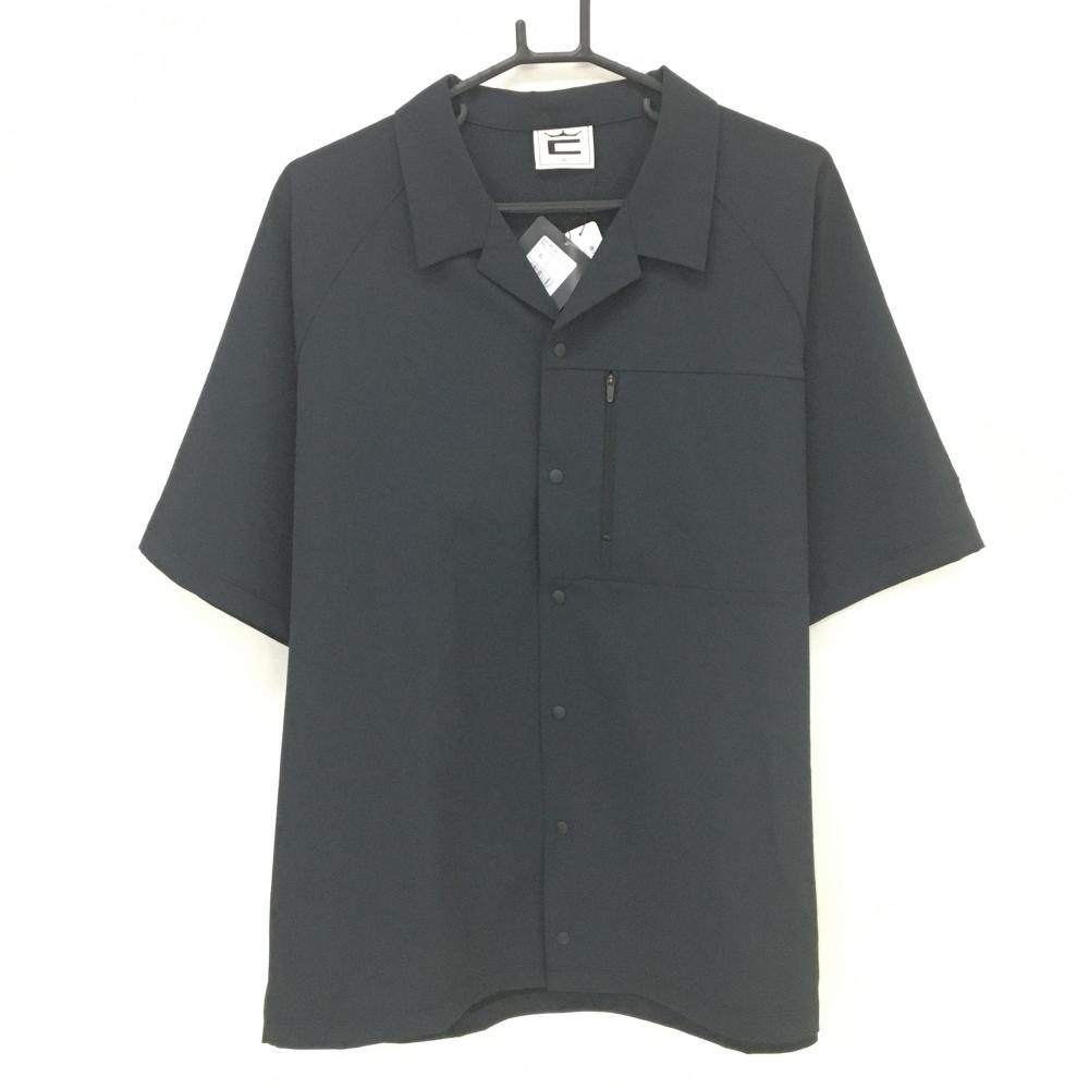 【新品】プーマ 半袖シャツ 黒 スナップボタン 吸水速乾 COBRA  メンズ XL ゴルフウェア 2024年モデル PUMA