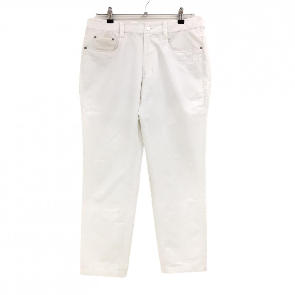 フットジョイ パンツ 白 ロゴ刺しゅう  メンズ L ゴルフウェア FootJoy