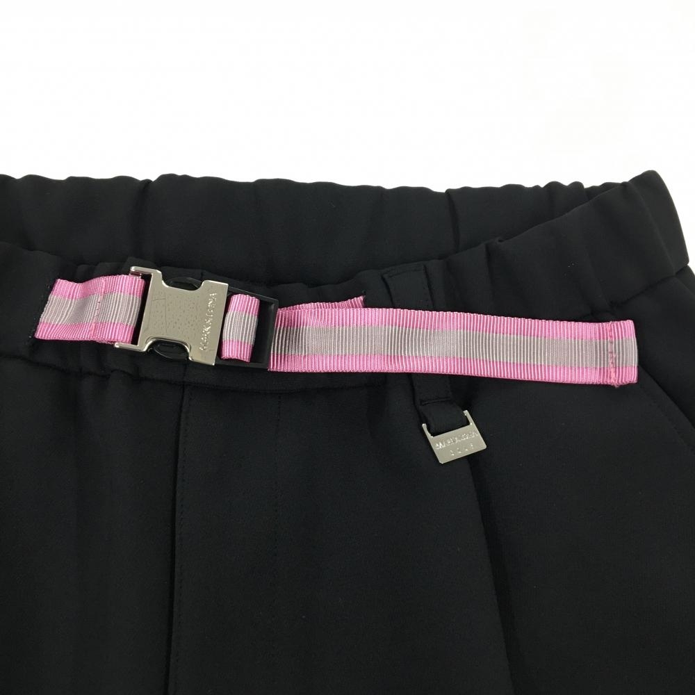 超美品】マークアンドロナ パンツ 黒×ピンク スカル チェーンプリント