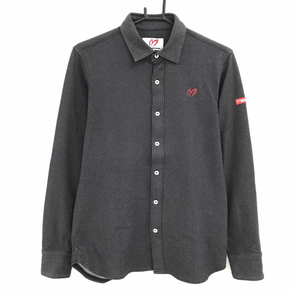 マスターバニー 長袖シャツ ダークネイビー ロゴ刺しゅう メンズ 4(M) ゴルフウェア MASTER BUNNY EDITION