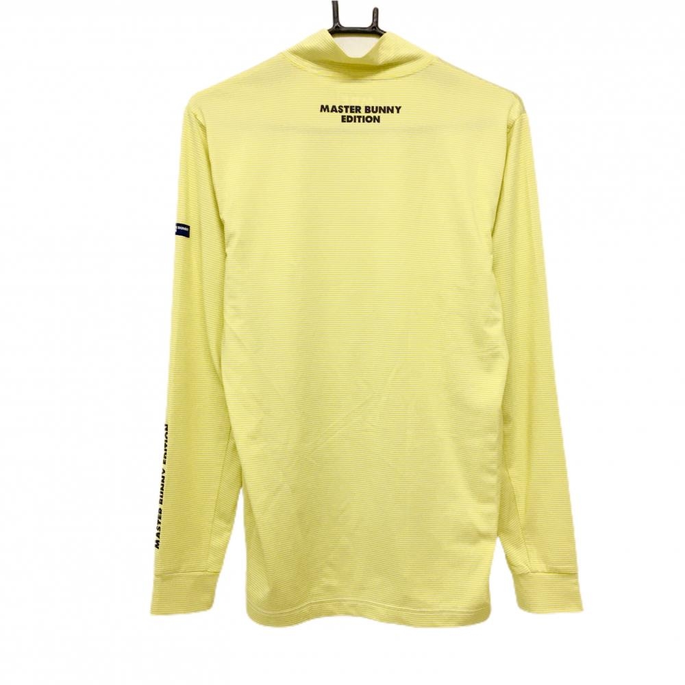 超美品】マスターバニー 長袖ハイネックシャツ イエロー×白 細ボーダー